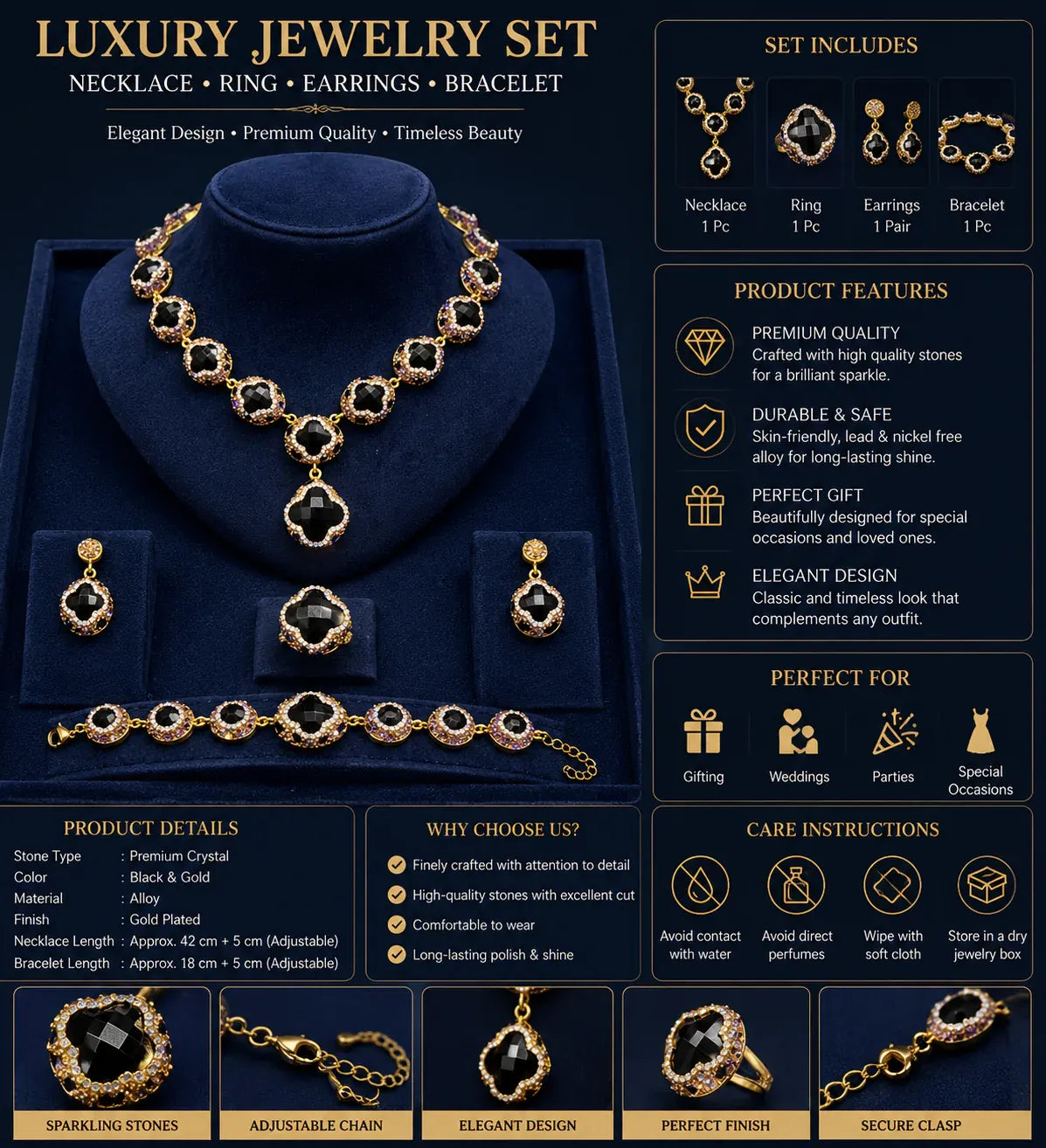 Luxury Vintage Jewelry Set